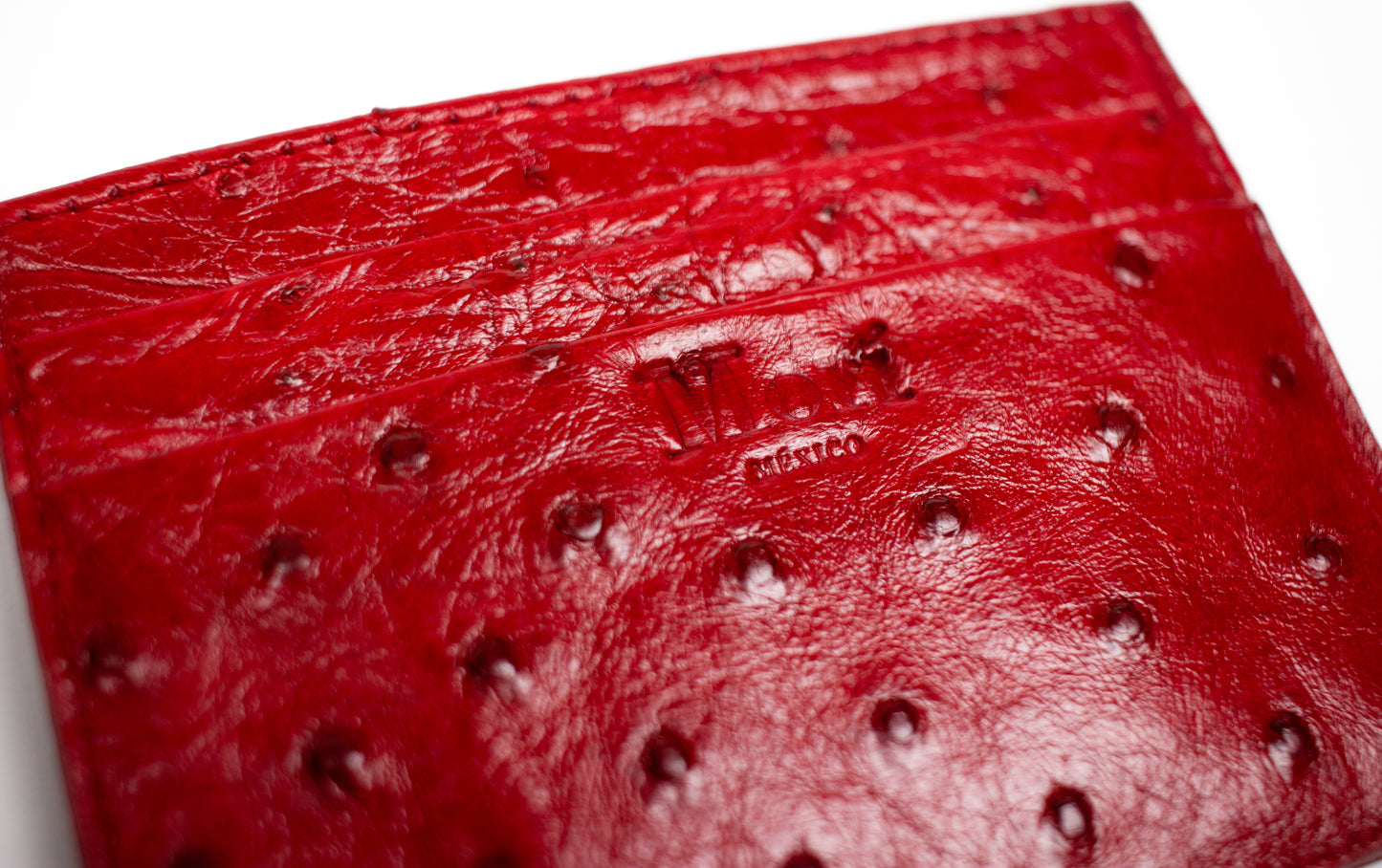 Morí Ostrich Skin Cardholder.